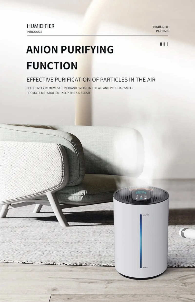 5.5L Anion Air Purifier Ultrasonic Warm Cool Mist Humidifiers Hypochorous Acid Generator