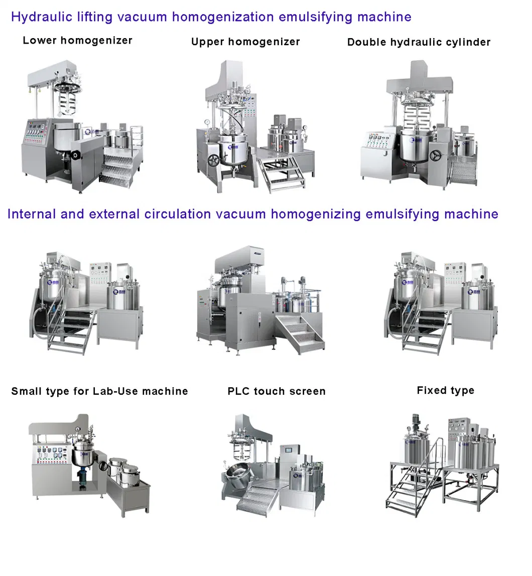 High Shear Stainless Steel 100L Cream Mayonnaise Making Mixer Vacuum Emulsifying Homogenizing Machine Blender Equipment